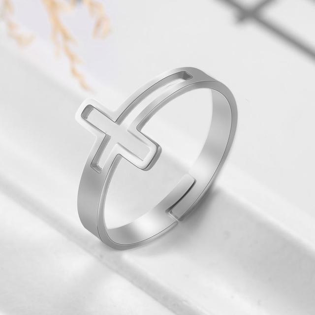 Cross Adjustable Ring