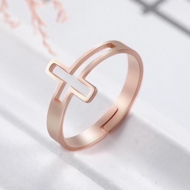 Cross Adjustable Ring