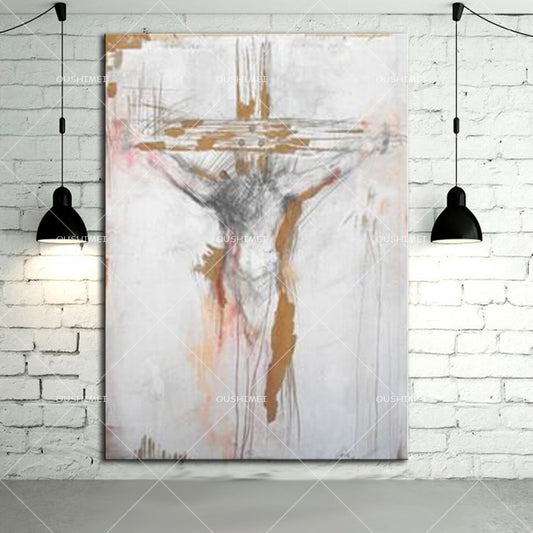 Abstract Jesus Oil Painting